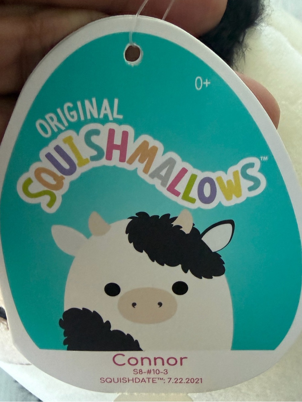 NWT Squishmallows 8” Connor the Cow with Fuzzy Patches Plush - Picture 4 of 10